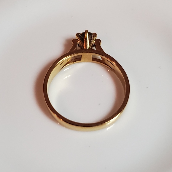 Vintage 18k diamond solitaire ring - Picture 4 of 12